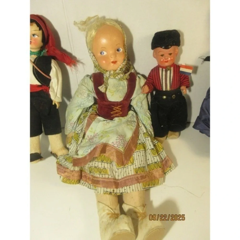 Vintage Souvenir Dolls Lot of 4 International Folk Costume Dolls
